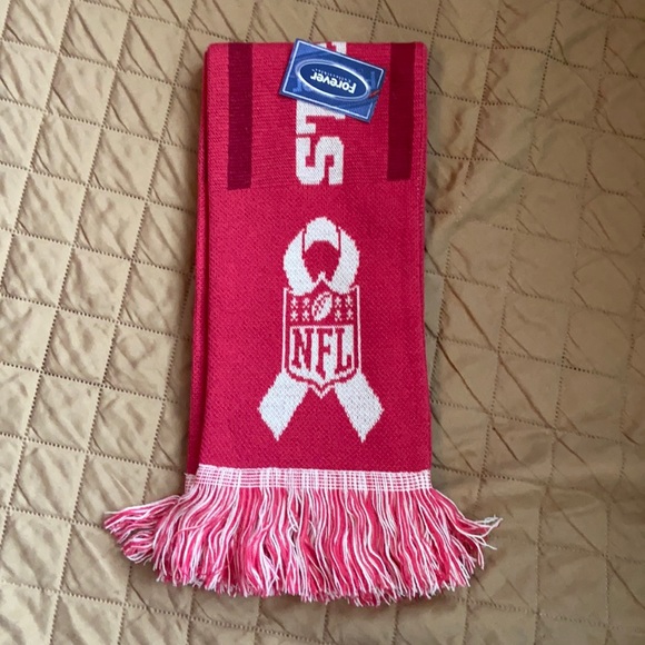 Forever Collectibles Accessories - NWT NFL Steelers Pink Ribbon 100% Acrylic Heavy Scarf With Fringe